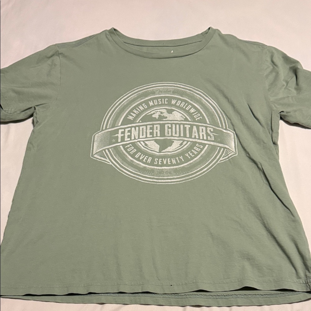 Women’s Lucky Brand Fender Sage Green Guitar Tee